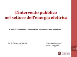 Intervento Pubblico Energia Elettrica