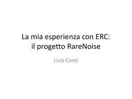 La mia esperienza con ERC - INFN
