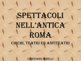 SPETTACOLI NELL`ANTICA ROMA - Presentazione (PowerPoint)