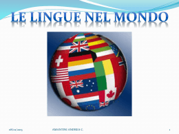 le lingue nel mondo AMANTINI
