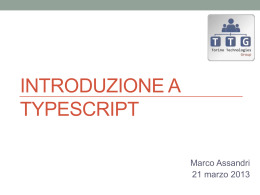 Introduzione a typescript - Torino Technologies Group