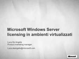 Microsoft Windows Server licensing in ambienti virtualizzati