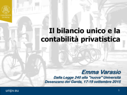Il bilancio unico