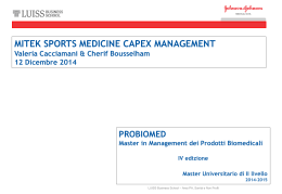 Slide Project Work &ndash; Mitek Sports Medicine Capex Management