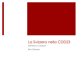La Svizzera nella CDD23