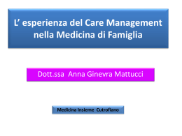 L* esperienza del care management nella medicina di famiglia