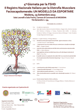 Locandina 4&deg;giornata FSHD