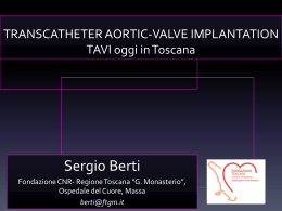 TAVI OGGI in Toscana - S. Berti