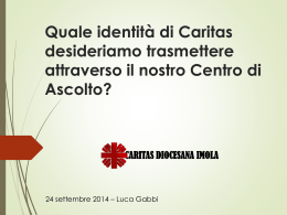 Identit&agrave; Caritas Imola di Luca Gabbi