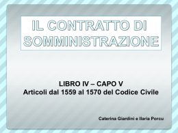 La somministrazione - Dipartimento di Sociologia