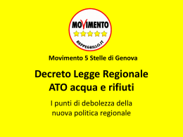 Presentazione corta Ato m5s - Gruppo Consiliare del Movimento 5
