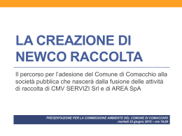La creazione di NEWCO Raccolta