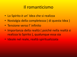 Illuminismo verso romanticismo