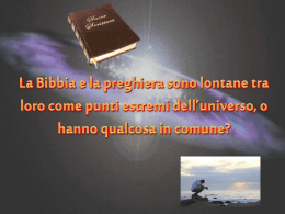 La Bibbia e la preghiera sono lontane tra