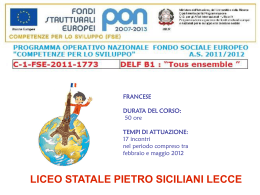 Delf B1 - Lecce - Liceo Statale “Pietro Siciliani”