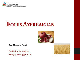 Avv. Manuela Traldi – Focus Azerbaijan