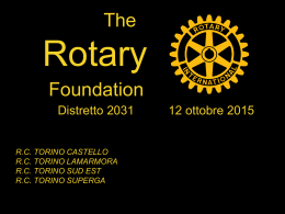 in formato Power Point - Rotary Club Torino Sud Est