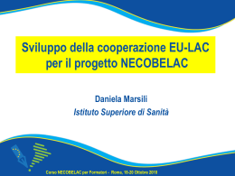 Sviluppo della cooperazione EU-LAC per il progetto NECOBELAC