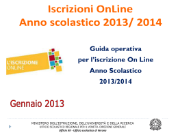Iscrizioni On Line Anno scolastico 2013/ 2014