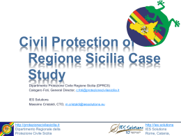 Civil Protection of Regione Sicilia Case Study