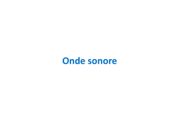 Onde sonore
