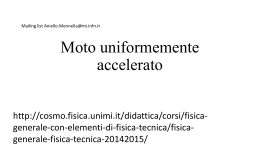 Moto uniformemente accelerato