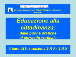 Educazione alla cittadinanza progetto2013-15