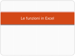 Le funzioni in Excel