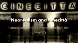 Neorealism and Cinecittà