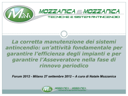 Mozzanica & Mozzanica Srl - Forum di Prevenzione Incendi