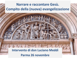 Narrare e raccontare Ges&ugrave;