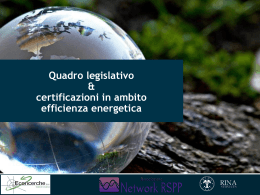 RINA_Quadro legislativo & certificazioni_20150424