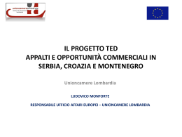 IL PROGETTO TED APPALTI E OPPORTUNIT&Agrave; COMMERCIALI IN