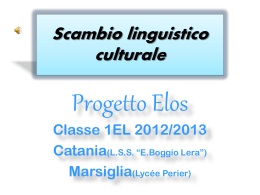 Scambio linguistico culturale 1EL