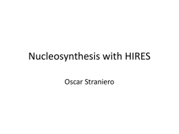 Fisica Stellare - Oscar Straniero