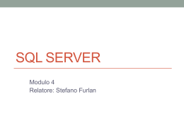 SQL SERVER - Stefano Furlan