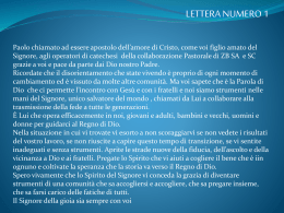 lettera 1 - Collaborazione Pastorale Zerotina