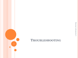 troubleshooting - CESCOT