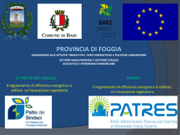 Il Patto dei Sindaci - PATRES ALlegato Energetico Ambientale