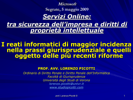 L`ACCESSO ABUSIVO AD UN SISTEMA INFORMATICO