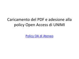 Caricamento del PDF e adesione alla policy Open Access di UNIMI