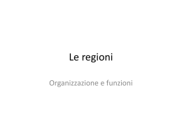 Le regioni - I blog di Unica
