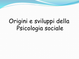 Psicologia sociale 3 - Dipartimento di Scienze Politiche e Sociali