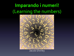 Imparando i numeri! (Learning the numbers)