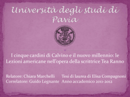Compagnoni - Cim - Università degli studi di Pavia