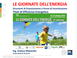 Andrea Malvestiti - Le Giornate dell`Energia