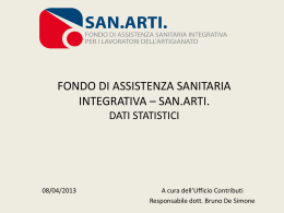 fondo di assistenza sanitaria integrtiva * san.arti. dati