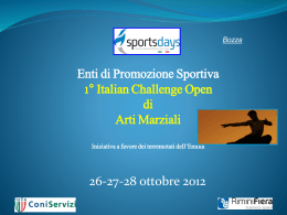 *Challenge Italian Open* di TENNISTAVOLO per E.P.S.