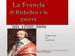 La Francia di Richelieu e la guerra dei Trent`anni