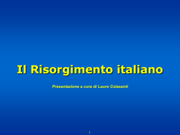 una sintesi del Risorgimento italiano